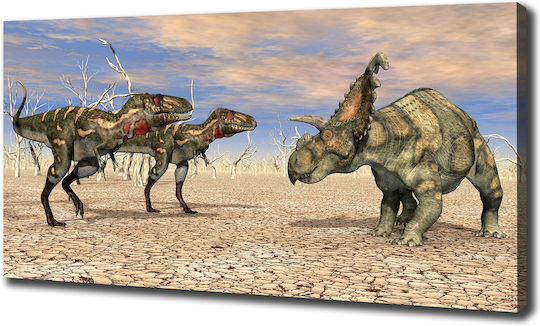 Kinder Wandkunst Canvas Hochwertiger Druck Dinosaurier 140x70 cm