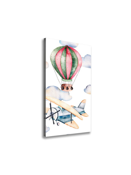 Panou De Decorare Pentru Interior Pânză Baloane Avioane 50x100 Cm