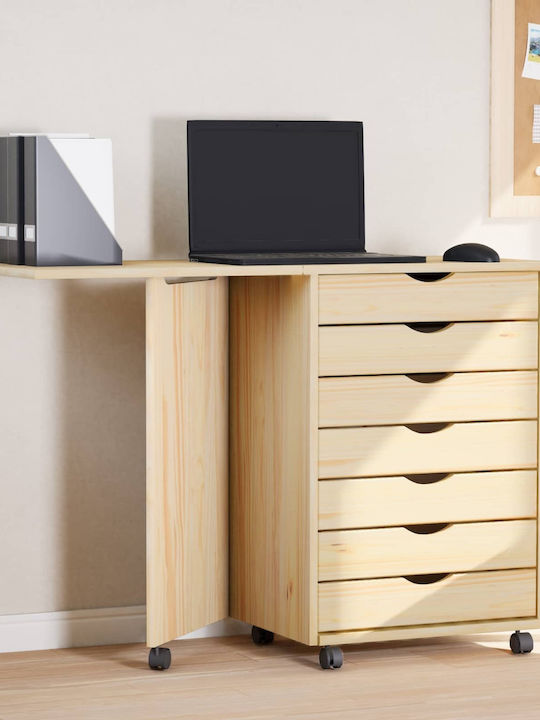 Γραφείο Moss Ξύλινο Διαφανής Βερνίκι 105.5x39x74.5εκ.