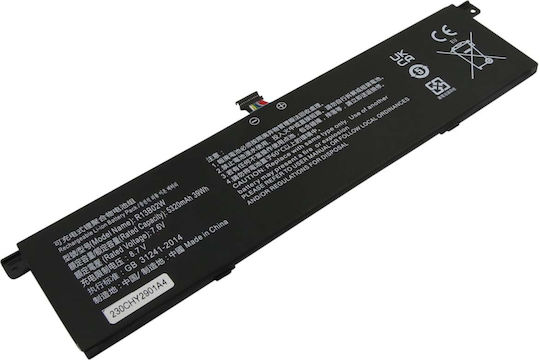Avizar Laptop-Batterie Xiaomi Mi Notebook Air 13.3 2018 7.6V Li-Polymer 5130mAh 39Wh Schwarz