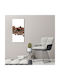 Wall Canvas Painting Ready Immediate Placement Brown Grains 50x100 Cm