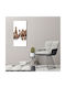 Canvas Painting Interior Space Everyday Use Brown Grains 50x100 Cm