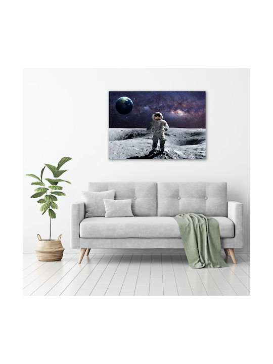 Canvas Wall Painting Home Office Or Professional Space Astronaut 100x70 Cm