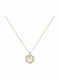 Gold Halskette 9k Rosette Perlen
