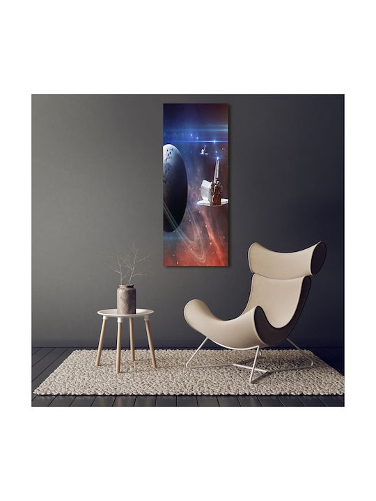 Wall Canvas Painting Designed Demanding Decoration Spaceship 50x125 Cm