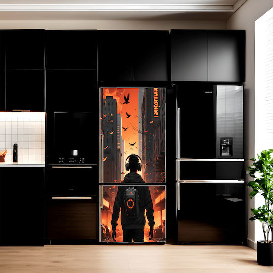 Decor Frigider din Foaie Colorată Imprimată Dimensiune 200 X 90cm Model Avx-fr29
