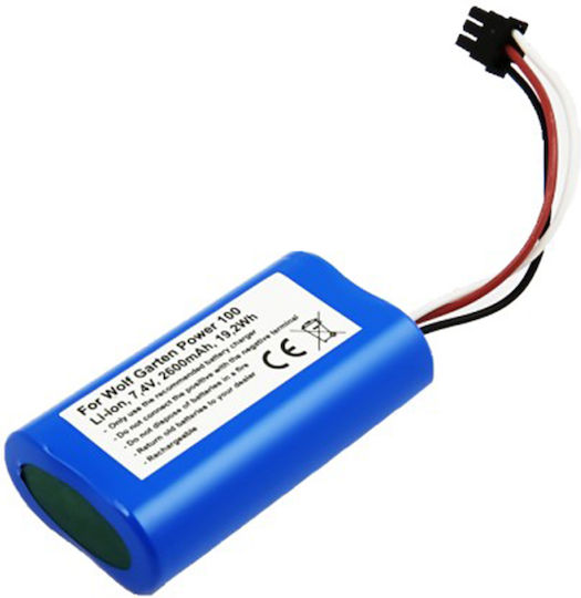 Avizar Batterie Wolf-garten Power 100 Gartengerät Li-ion 7,4V 2600mAh 19,2Wh Blau