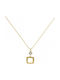 Loisir Necklace from Gold Plated Silver with Zircon