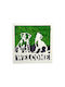 Decorative Welcome Picture Stabilized Moss Animal Silhouettes 20x20 Cm Green