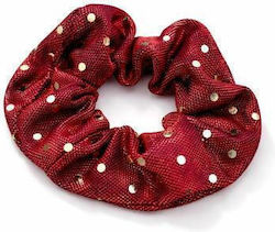 Hair Scrunchie Gold Details Bordeaux 174-2