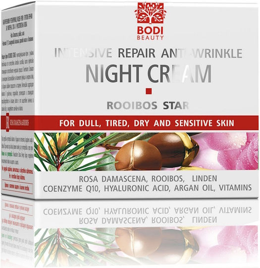Bodi Beauty Ενυδατική & Αντιγηραντική Κρέμα Προσώπου Νυκτός με Υαλουρονικό Οξύ 50ml