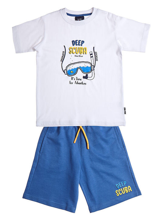 Kids' Set with Shorts Summer 2pcs White