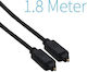 Optical Audio Cable TOS male - TOS male Μαύρο 1.8m (50-gro-YAK022)