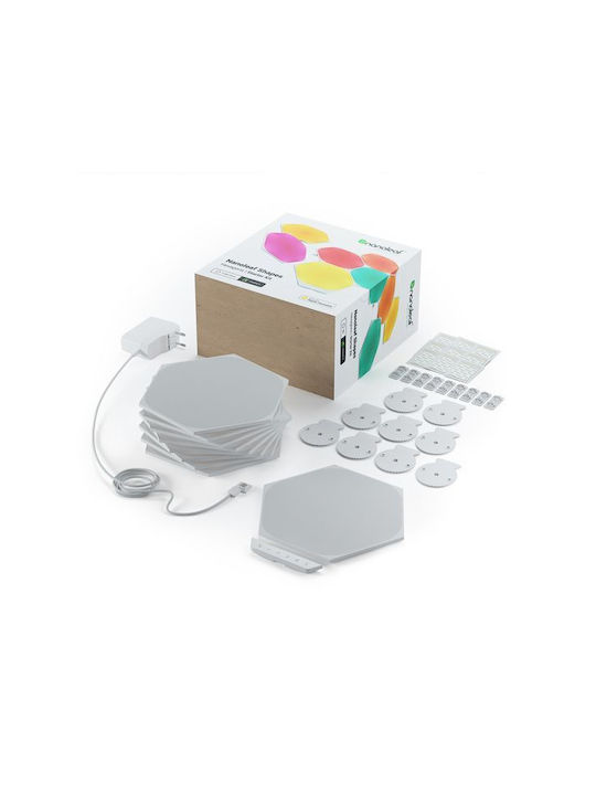 Nanoleaf Διακοσμητικό Φωτιστικό Shapes Hexagons Starter Kit LED 9τμχ
