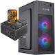 Alcatroz Futura Millenia ECO M500 PRO Gaming Midi Tower Computer Case with RGB Lighting Black