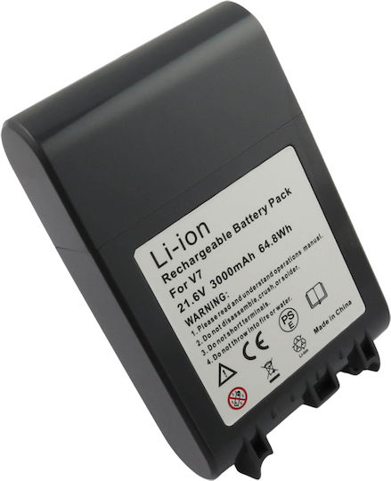Avizar Ersatzbatterie Dyson V7 Li-Ion 21,6V 3000mAh 64,8Wh Schwarz