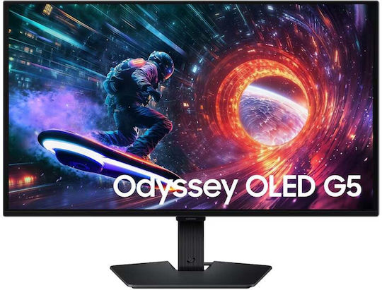 Samsung Odyssey G5 G50SF OLED HDR Gaming Monitor 27" QHD 2560x1440 180Hz με Χρόνο Απόκρισης 0.03ms GTG Ασημί