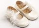 Babywalker Ecru Baptism Leather Pumps