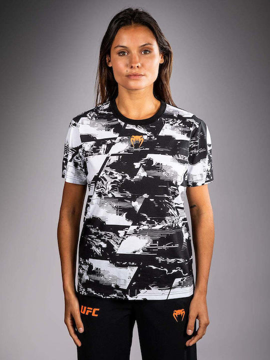 Venum Women's Short Sleeve Martial Arts Shirt VNMUFC-00452-108 for MMA White