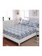 Casa Colori Sheet Super-Double with Elastic 160x200+30cm. Illus Gray