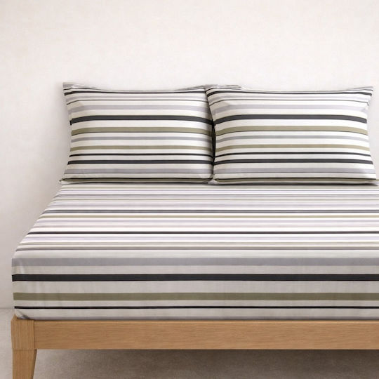 My Home Luxury Set Semi-double 3pcs 120x200cm with Elastic Vallita Gray