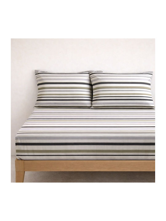 My Home Luxury Sheet Sets Single with Elastic 100x200cm. Vallita Gray 3pcs