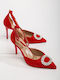 Suede Red Heels