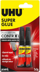UHU Liquid Superglue Super Glue Control 3ml 2pc...