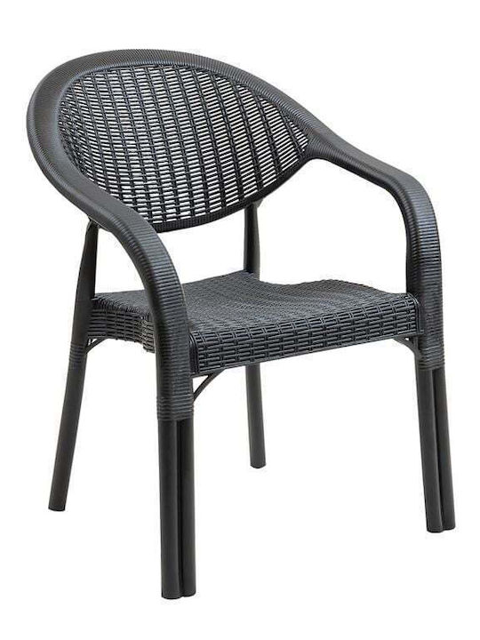 Outdoor Chair Bamboo Bamboo Pro Anthracite E3032,3 63x61x81cm