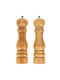 Cheffinger Set 2 Salt Pepper Mills Adjustable Ceramic Grinder Brown Beige
