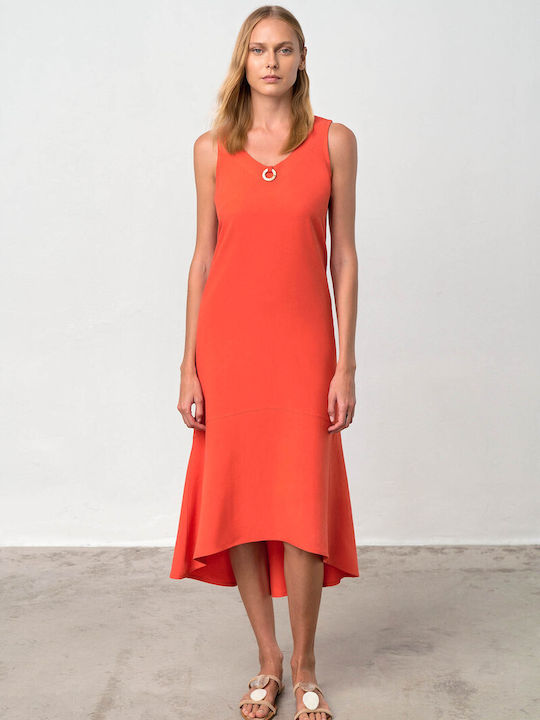 Vamp Summer Midi Dress Red