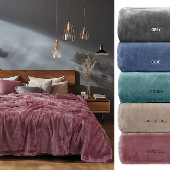 Adam Home 700 Velvet Single Blanket 160x220cm Opal Rose