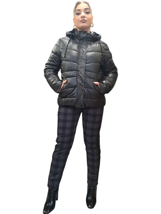 Damen Puffer Jacke für Winter Black