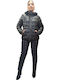 Damen Puffer Jacke für Winter Black