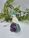 Handmade Carved Decorative Parrot With Natural Semi-Precious Stones