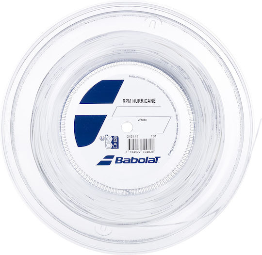 Babolat Rpm Hurricane Tennis Racket String White 200m