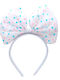 White Kids Headband with Bow