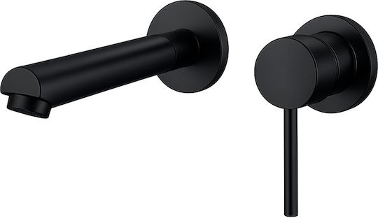 Vinci Cristine Built-in Faucet Mixer for for Bathroom Sink Black