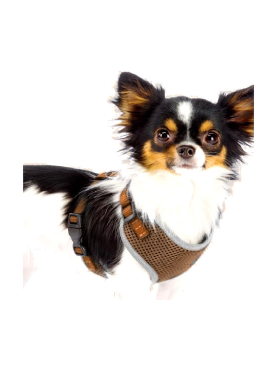 Reflektierendes kleines Hundegeschirr, bequem, Größe XXS, braun, Anione Deutschland
