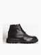 Leder Schwarz Herrenstiefel