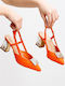 Δερμάτινες Γόβες Πορτοκαλί