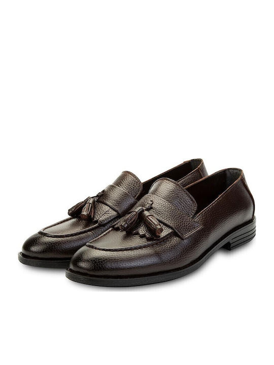 Leder Herren Mokassins in Braun Farbe