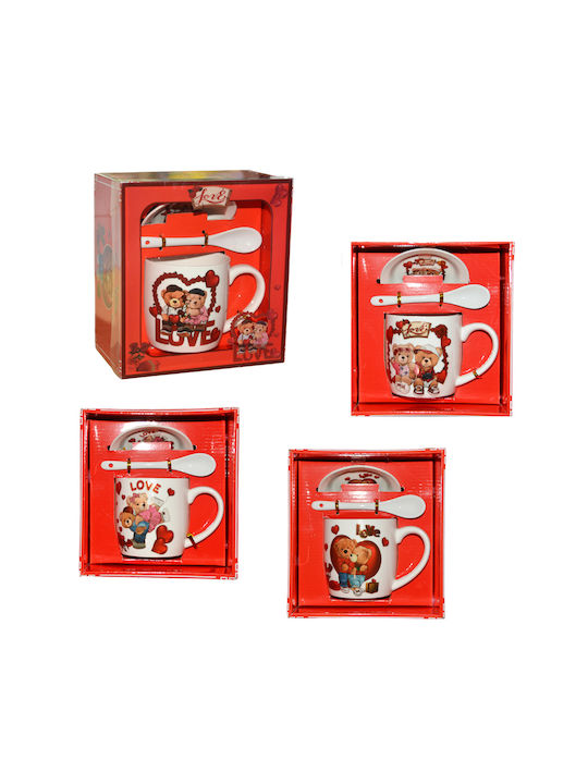 Dorosimo Ceramic Mug in Various Designs Red (Various Designs)