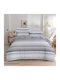 Casa Colori Grey Harmony Σετ Σεντόνια Ημίδιπλα με Λάστιχο 120x200+30εκ. Γκρι (3τμχ)