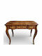Голямо Бюро Louis Xv Дървено с Библиотека Златисто 100x50x80см