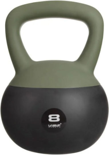 Kettlebell Βaρακι Soft Λαβή Μαύρο Πράσινο 8kg