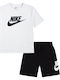 Kids Set with Shorts Summer 2 Pieces White