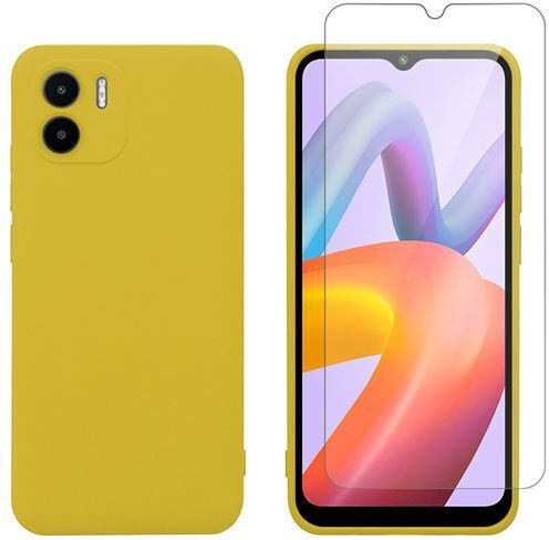 Redshield Back Cover Σιλικόνης / Tempered Glass Κίτρινο (Redmi A2)