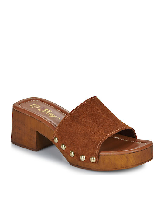 Betty London Lola Mules Καφέ