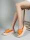 Damenplattformen Orange